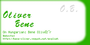 oliver bene business card